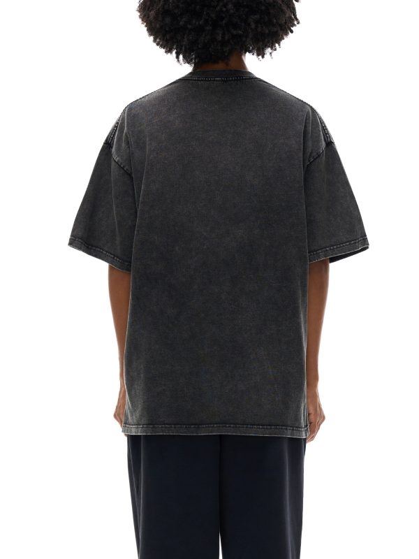 Varsity Crew 33 (Maroon) - Oversized Acid Wash Tee - Image 3