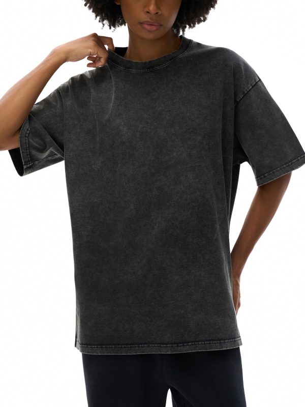 Varsity Crew 33 (Maroon) - Oversized Acid Wash Tee - Image 4