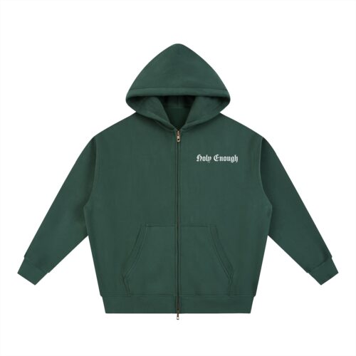 Lightweight Zipped Hoodie (Green)