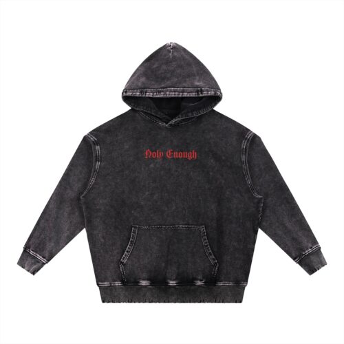 Washed Heavyweight Hoodie (Red)